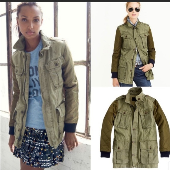 J Crew quilted fatigue jacket - Picture 2 of 6